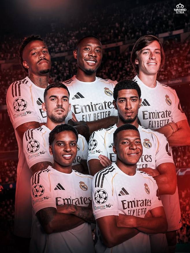 12일 맨시티와의 2025~26 UCL 16강 1차전서 뛸 수 없는 레알의 주력 자원들. 훈련에 복귀한 음바페(오른쪽 아래)조차도 출전 가능성이 작게 점쳐진다. 사진=마드리드Xtra SNS