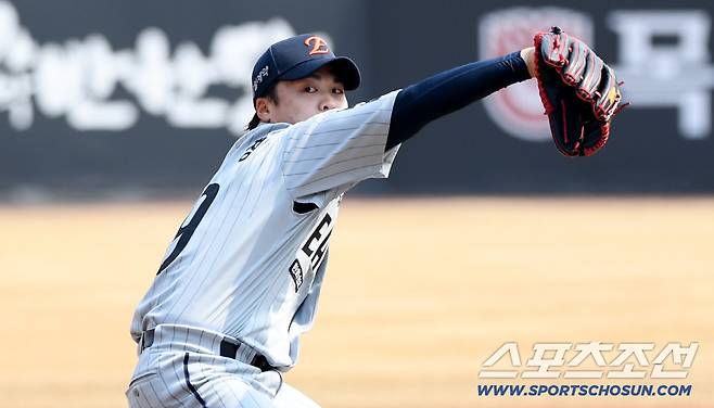 12일 대전한화생명볼파크에서 열린 KBO리그 한화 이글스와 삼성 라이온즈의 시범경기. 한화 왕옌청이 역투하고 있다. 대전=박재만 기자 pjm@sportschosun.com/2026.03.12/