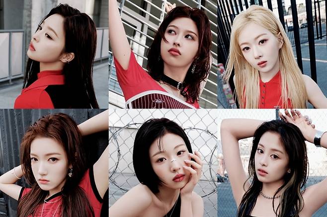 왼쪽부터 시계 방향으로 앳하트 나현, 미치, 봄, 케이틀린, 아린, 서현. 타이탄콘텐츠 제공