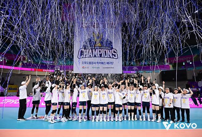 ▲ 도로공사가 정규리그 1위를 확정했다. ⓒKOVO