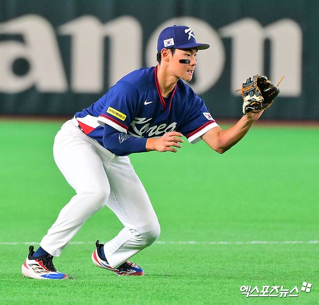 2026 월드베이스볼클래식(WBC) 대한민국 대표팀 주전 유격수로 활약 중인 NC 다이노스 김주원. 사진 엑스포츠뉴스 DB
