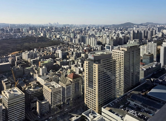 서울 삼성동 일대에서 바라본 서울 시내. (김선호 기자)