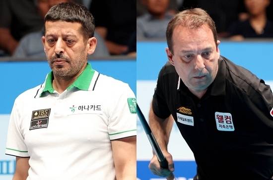 25/26시즌 개막전 우리금융캐피탈PBA챔피언십에서 우승-준우승을 차지했던 초클루와 산체스가 4차전 SY베리테옴므PBA챔피언십 64강전에서 나란히 승부치기로 고배를 마셨다. (사진=PBA)