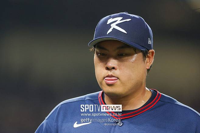 ▲ 한국 국가대표팀 에이스로 14일(한국시간) 도미니카 공화국과 8강전 마운드를 책임진 류현진.