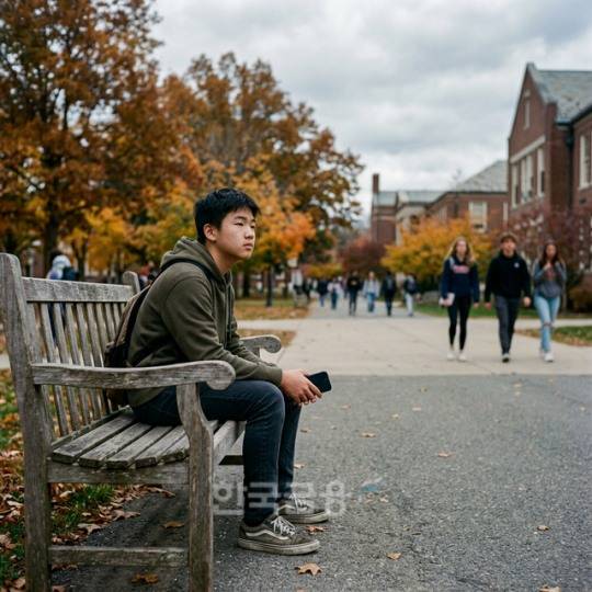 큰돈을 들여 해외 유학을 떠났지만 낯선 환경에 우울증 등으로 현지 적응에 실패한 유학생은 ‘학비 환불 불가’ 규정 앞에서 고립된다.(생성형 AI 활용)