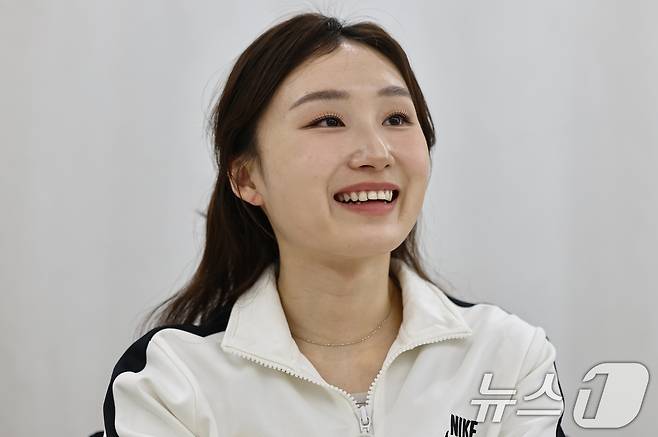 쇼트트랙 최민정이 12일 서울 강남구 올댓스포츠에서 뉴스1과 인터뷰를 하고 있다. 2026.3.12 ⓒ 뉴스1 김도우 기자