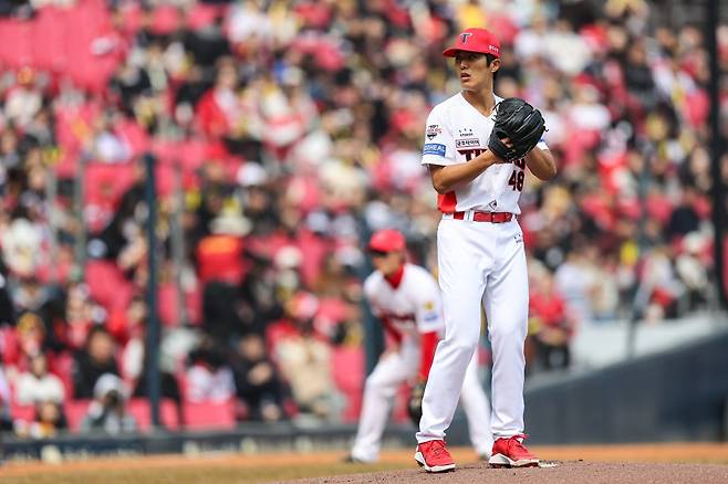 KIA 이의리는 2026시즌 공격적인 투구 스타일을 앞세워 반등을 예고헀다. 사진제공|KIA 타이거즈