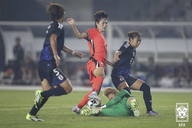 지난해 7월 화성종합경기타운에서 열린 한국과 일본의 2025 동아시아축구연맹(EAFF) E-1 풋볼 챔피언십 경기 모습. /사진=대한축구협회 제공