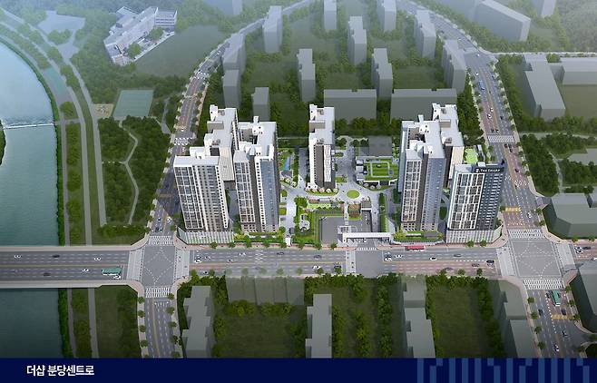경기 성남 더샵분당센트로 조감도.