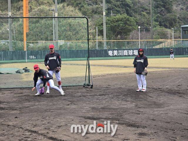 김도영의 수비훈련/아마미오시마(일본)=김진성 기자 kkomag@mydaily.co.kr