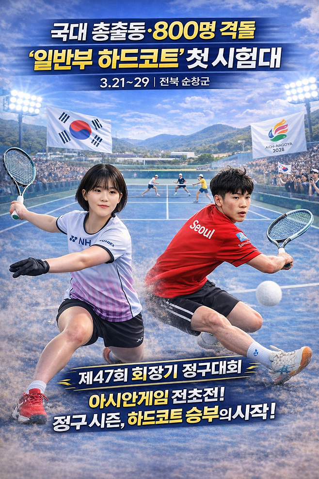 올해 첫 국내 정구 무대인 제47회 회장기 대회가 21일 순창에서 시작한다.