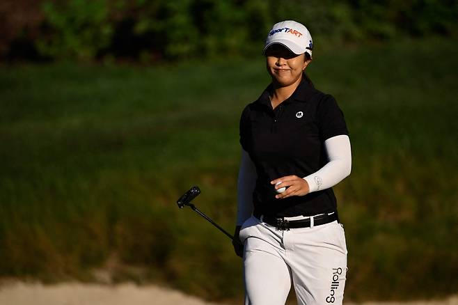 퍼팅을 성공하고 기뻐하고 있는 김세영. 사진 제공=AFP연합뉴스