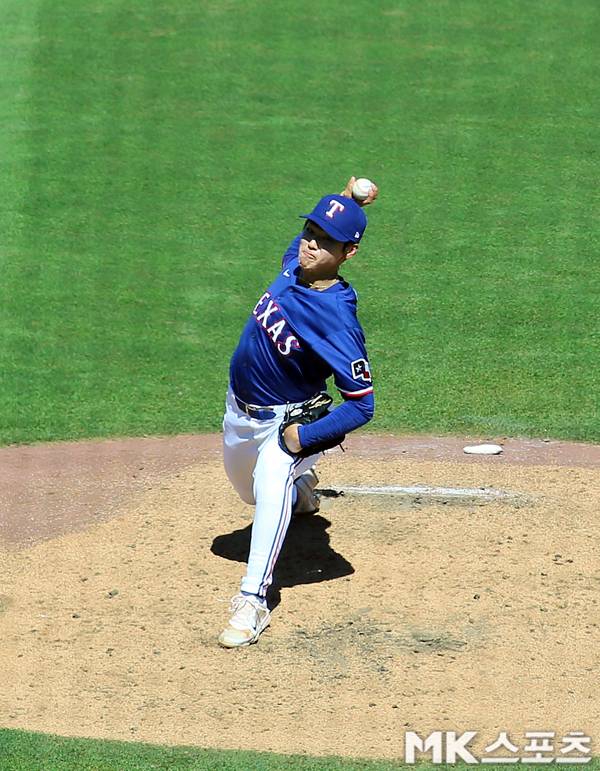 21일(한국시간) 캔자스시티 로열즈와 스프링 브레이크아웃 게임에 출전한 김성준의 모습. 사진(美 서프라이즈)= 김재호 특파원