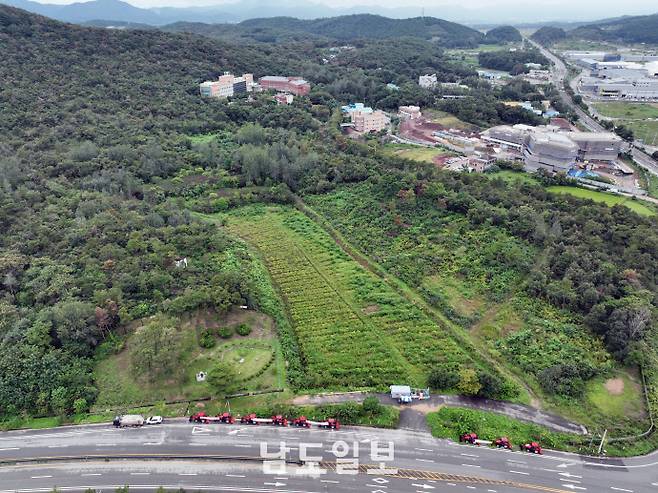 광주시가 2030년 생활폐기물 매립 금지 정책에 따라 광산구 삼거동 일원을 예정부지로 하는 소각시설 건립이 원점에서 재검토해야 할 상황을 맞이했다. 사진은 광주 광산구 삼거동 일대 자원회수시설(소각장) 최종 후보지 주변 모습. /임문철 기자 35mm@namdonews.com