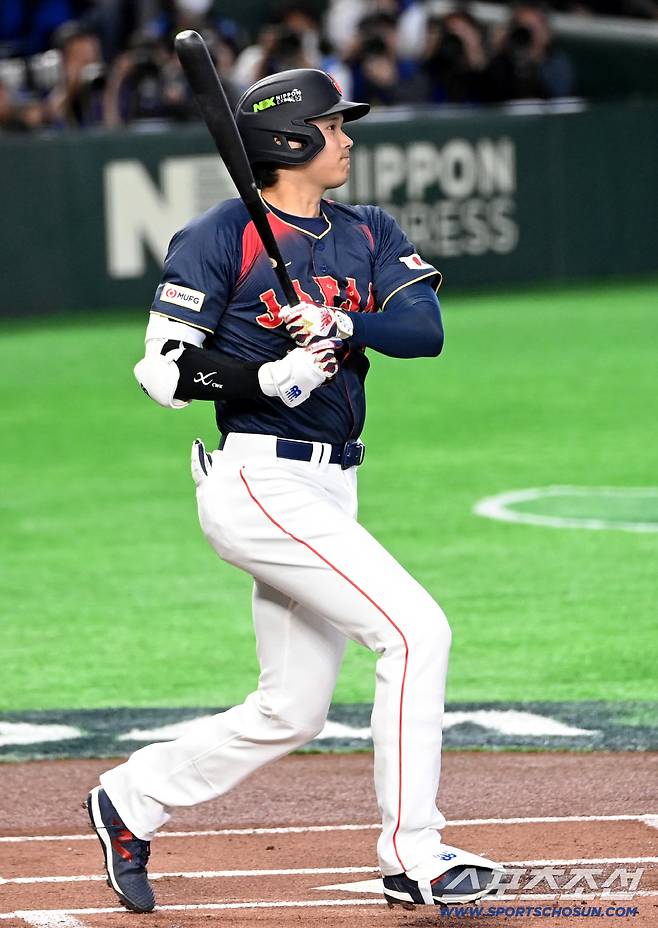 6일 일본 도쿄돔에서 열린 WBC(월드베이스볼클래식) 일본과 대만의 경기. 1회초 오타니가 2루타를 치고 있다. 도쿄(일본)=허상욱 기자wook@sportschosun.com/2026.03.06/