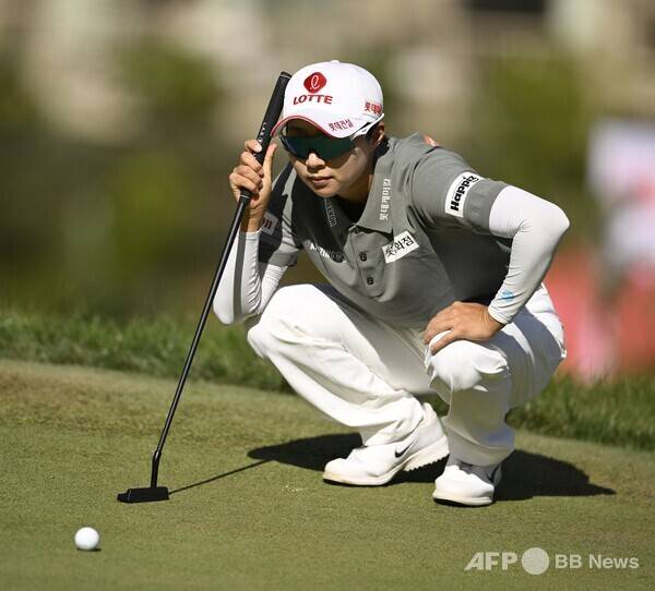 2026년 미국여자프로골프(LPGA) 투어 포티넷 파운더스컵 우승을 차지한 김효주 프로가 최종라운드에서 경기하는 모습이다. 사진제공=ⓒAFPBBNews = News1 (사진을 무단으로 사용하지 마십시오.)