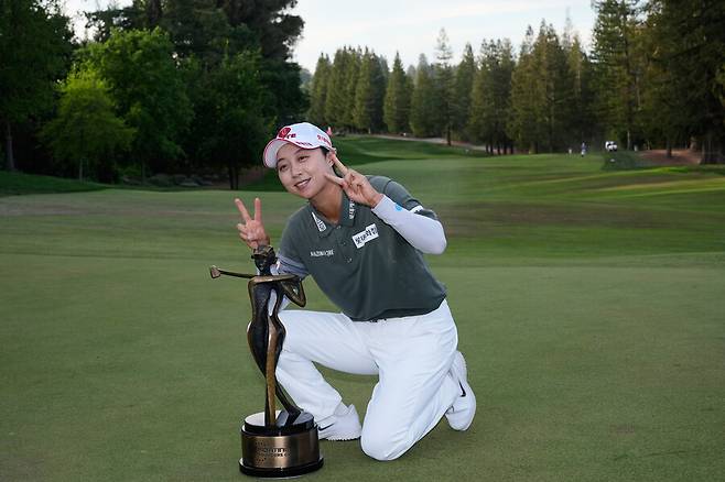 ▲ 미국 여자프로골프(LPGA) 투어 포티넷 파운더스컵에서 우승한 김효주. ⓒ연합뉴스/AP