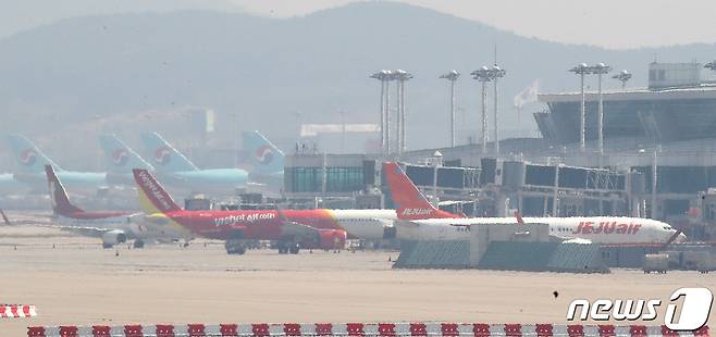 인천국제공항 항공기 계류 모습.(자료사진)ⓒ 뉴스1 임세영 기자