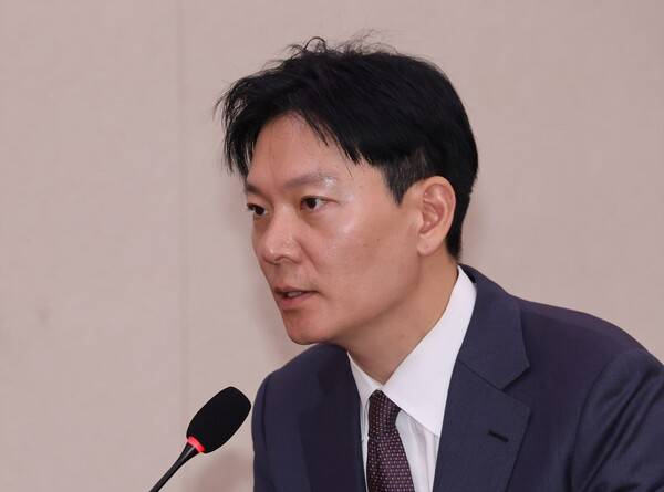 이화영 전 경기도 평화부지사의 대북 송금 사건을 수사했던 박상용 법무연수원 교수가 14일 서울 여의도 국회에서 열린 법무부 등에 대한 법제사법위원회 국정감사에서 국민의힘 주진우 의원 질의에 답하고 있다. 2025.10.14. 연합뉴스