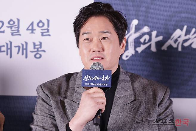 영화 '왕과 사는 남자' 언론배급 시사회에 참석한 유지태. . 2026.1.21 ⓒ이혜영 기자 lhy@hankooki.com