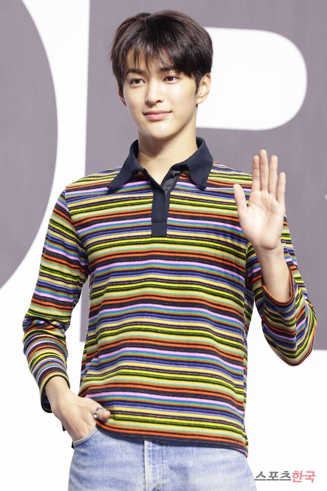 데뷔 앨범 'COLOR OUTSIDE THE LINES' 미디어 쇼케이스에 참석한 그룹 코르티스(CORTIS) 건호. 25.8.18 ⓒ이혜영 기자 lhy@hankooki.com