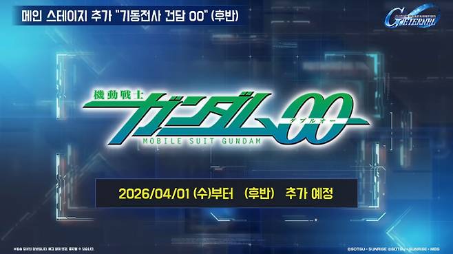 신규 메인 스테이지 ‘기동전사 건담 더블오’ 후반부