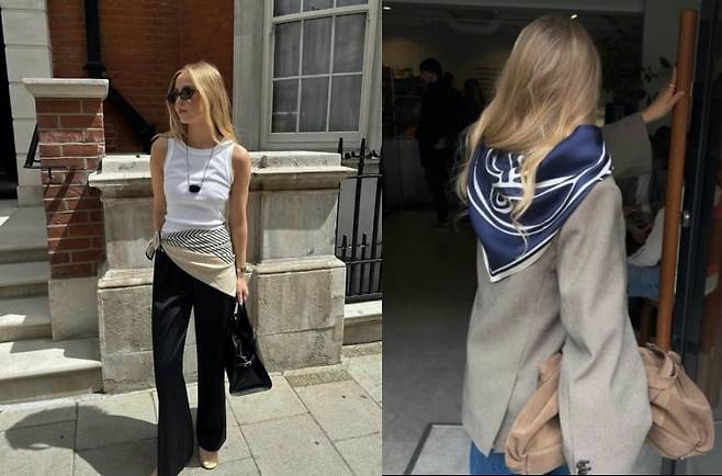 스카프를 활용하는 법에도 정답은 없다. ⓒpinterest