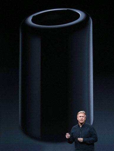 2013년 출시된 원통형 디자인의 맥 프로(사진=AFP)