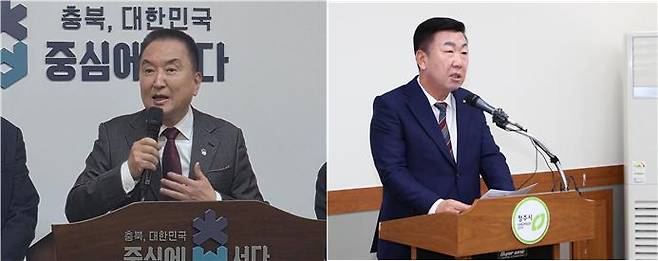 김영환 지사와 이범석 시장. 임은수 기자 청주시 제공