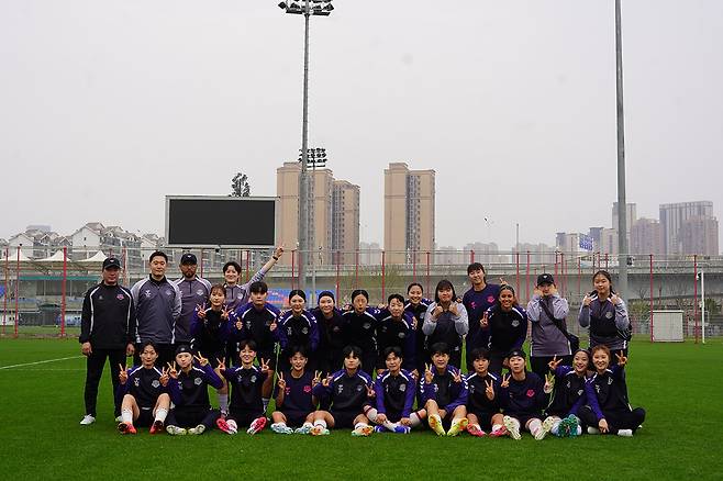 AWCL 8강전을 앞둔 수원FC위민. (한국여자축구연맹 제공)