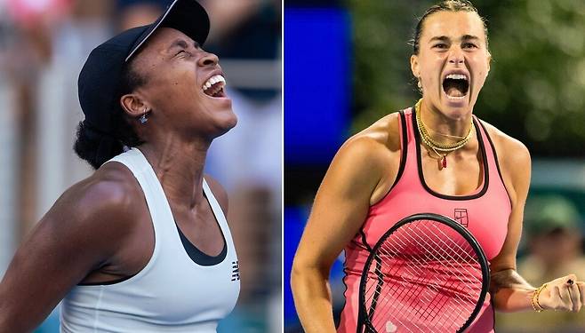 고프와 사발렌카. 게티이미지