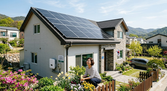 태양광이 설치된 주택(AI 생성 이미지). 대구일보 경제부