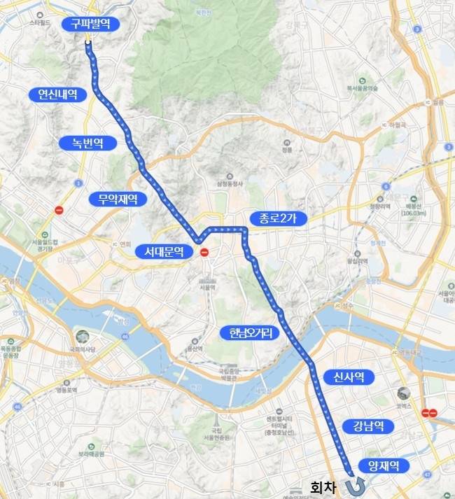 A741 노선도. <제공=서울시>