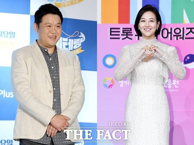 방송인 김구라(왼쪽)와 가수 장윤정이 TV조선 예능프로그램 'X의 사생활'로 10년 만에 호흡을 맞춘다. /더팩트 DB