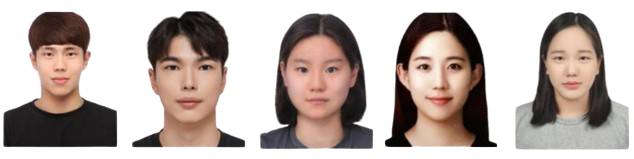 (왼쪽부터) 박정훈, 김지훈, 허연경, 이희은, 김채윤 선수. 대전시체육회 제공