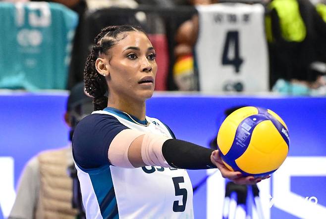 GS칼텍스를 이끄는 지젤 실바. 사진 한국배구연맹