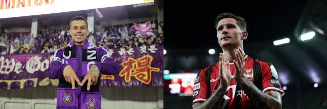 양 팀의 공격 핵심인 안양의 마테우스(왼쪽)와 서울의 클리말라. 한국프로축구연맹 제공