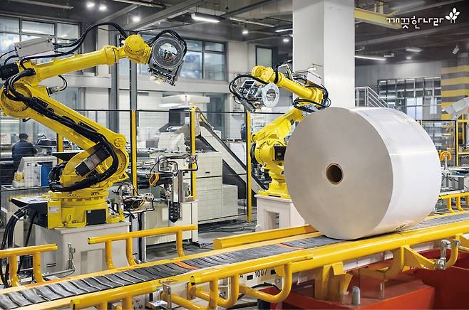 깨끗한나라 제지 공정.(깨끗한나라 제공)