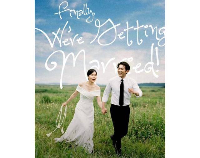 코미디언 김원훈과 엄지윤이 깜짝 결혼식을 올렸다. 김원훈 SNS