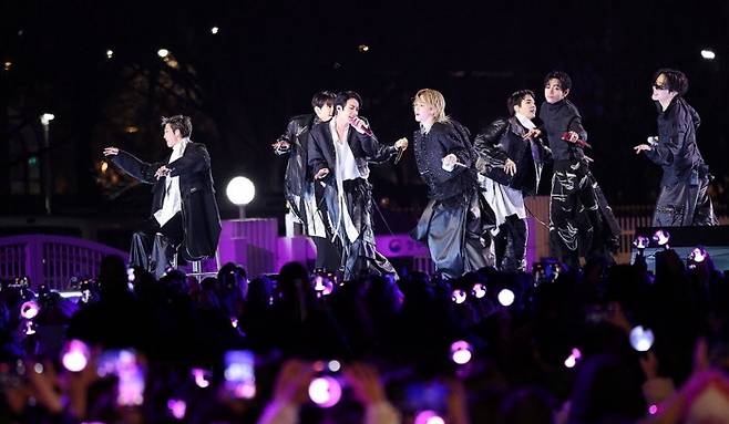 지난달 21일 서울 광화문광장에서 열린 'BTS 컴백 라이브: ARIRANG' 공연 모습. 연합뉴스