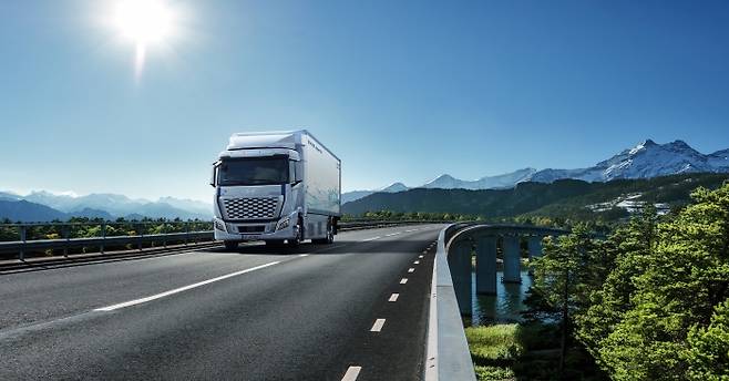 현대차 엑시언트 수소전기트럭. 사진=현대차 제공