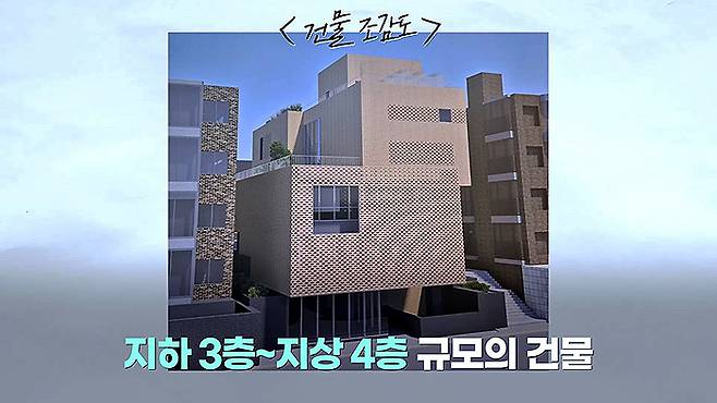 전액 현금으로 매입한 논현동 부지와 2026년 상반기 완공을 목표로 올라서고 있는 신축 건물 조감도. 유튜브 ‘빌딩예솔이야’ 캡처