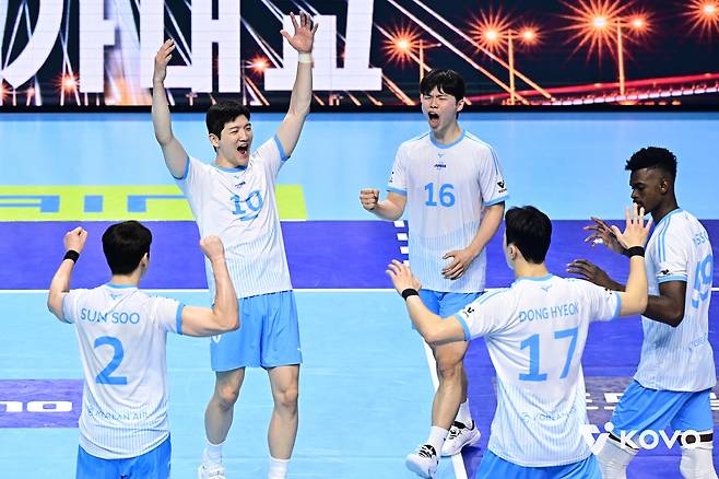 대한항공이 챔피언결정전 2차전을 승리했다.(KOVO제공)