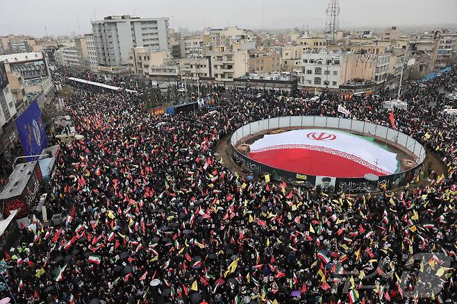 이란 테헤란에서 열린 쿠드스의 날 집회. 2026.03.13 ⓒ 로이터=뉴스1