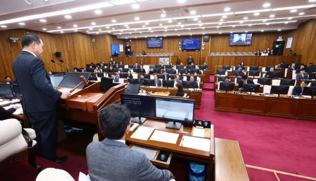 ▲ 강원도의회는 3일 제344회 임시회 제3차 본회의를 열고 총 36건의 안건을 처리했다. 강원도의회 제공