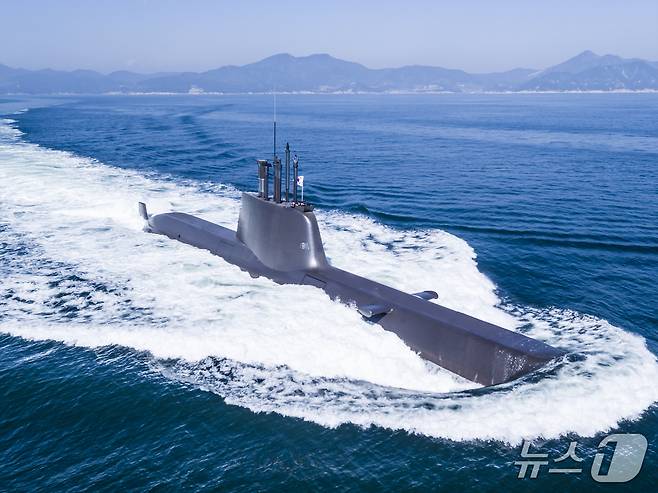 유관순함 시운전 사진(한화오션 제공)