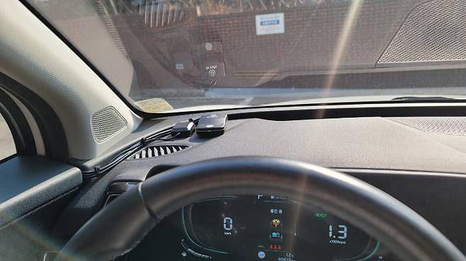 택시에 설치된 페달조작방지장치. TS제공