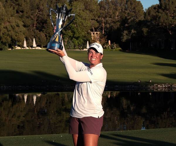 김효주, 윤이나, 황유민, 고진영, 이미향, 김아림, 최혜진 프로, 리디아 고, 넬리 코다와 함께 출전한 2026년 미국여자프로골프(LPGA) 투어와 유럽여자프로골프투어(LET) 공동 주관의 아람코 챔피언십에서 우승을 차지한 로런 코글린(미국). 사진제공=LPGA_Getty Images (사진을 무단으로 사용하지 마십시오.)