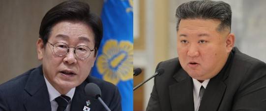 이재명 대통령(왼쪽), 김정은 북한 국무위원장. 연합뉴스.