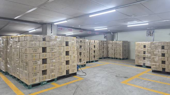 천안도시공사 종량제 봉투 창고에 물량이 확보되어 있는 모습 ⓒ천안시 제공